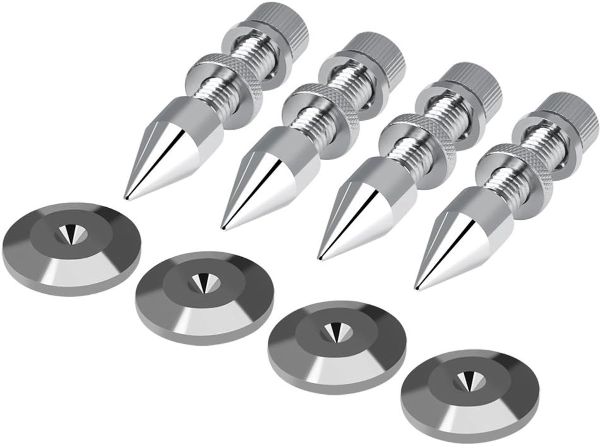 4x Luidspreker Spikes Koper Trillingsdemping met Basispads voor HiFi Audio