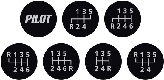Schakelpook Knop - Versnellingspook Cover - Auto Interieur - 6 Verwisselbare Emblemen - 290 gram - Zwart — afbeelding 3