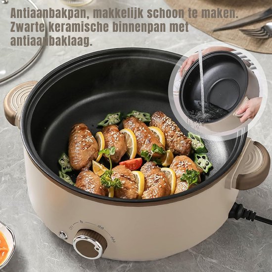 Florixa® Hotpot Electrisch - Hotpot - beige - 30 x 30 x 21 — afbeelding 4
