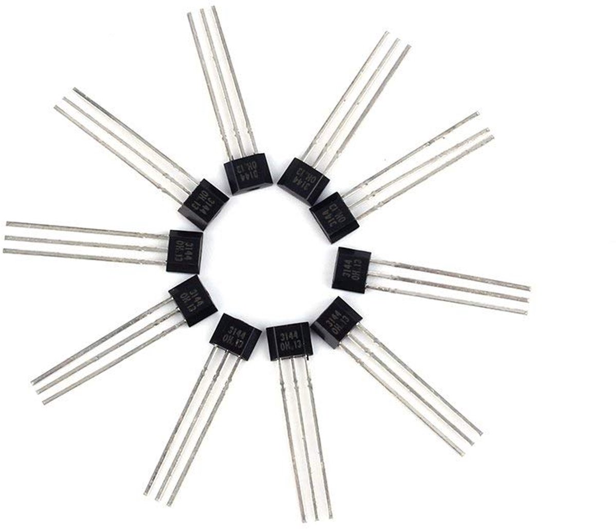 10 Stuks Hall-Effect Sensor A3144E Schakelaar SIP 3-Polig
