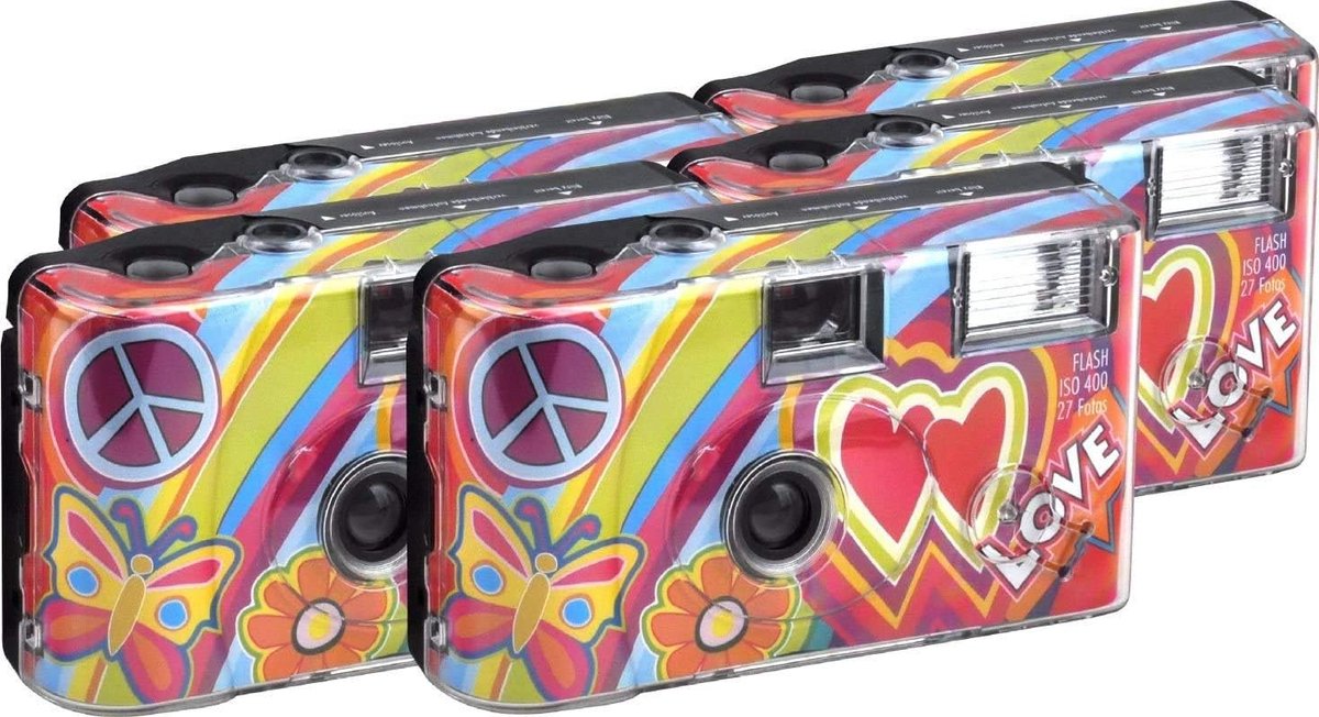 5x Wegwerpcamera met Flits - 27 Opnames per Camera - Ideaal voor Feestjes en Holidays