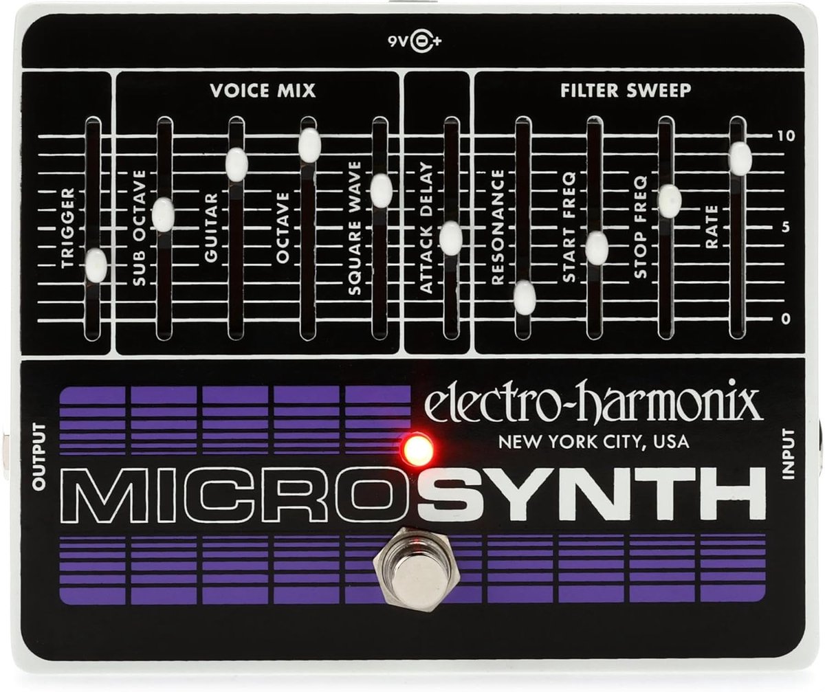 Gitaar Effectpedaal Polyfone Analoge Synthesizer met 10 Faders