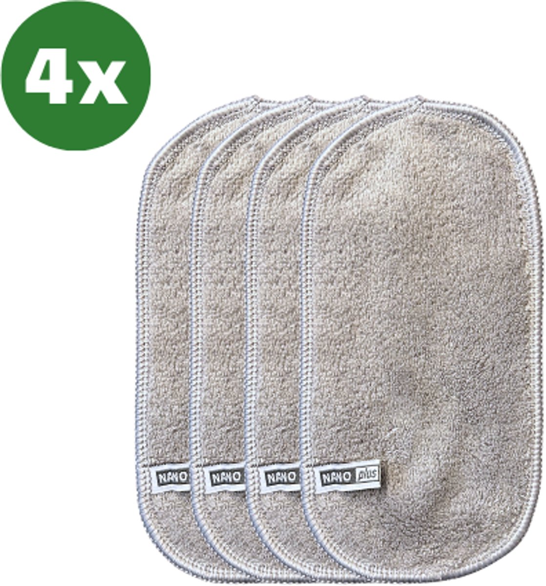 NanoPlus, 4x Brillendoekjes 10*20cm Grijs - Gemaakt van Nanovezel, Sterker & Efficiënter dan Microvezel - Beeldschermdoekjes - Schoonmaakdoeken - Schoonmaakdoekjes - Computer Beeldschermdoekjes - Telefoon Beeldschermdoekjes