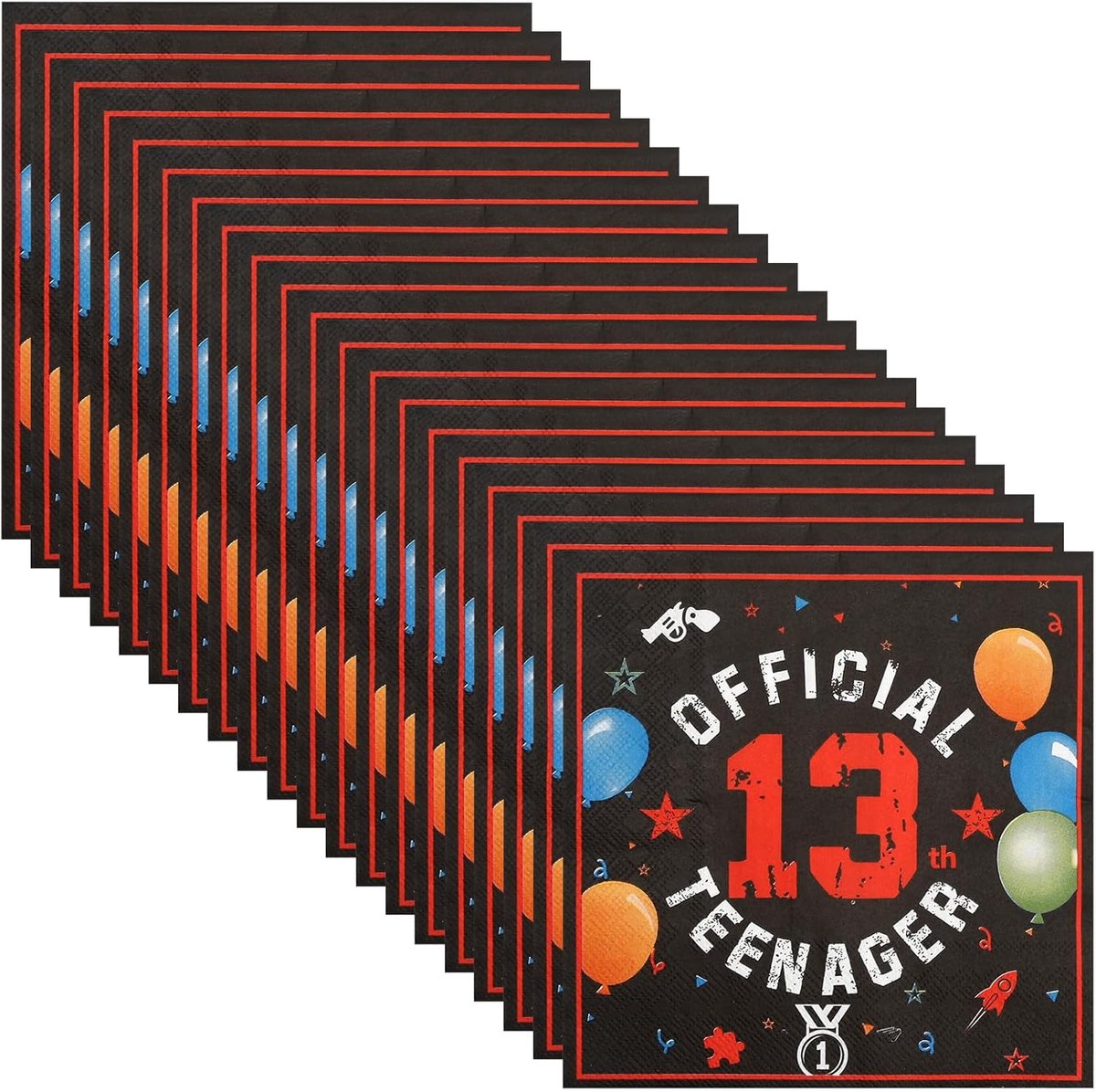 20 Papieren Servetten voor Kinderfeestjes - Vierkante Feestservetten - 17x17 cm