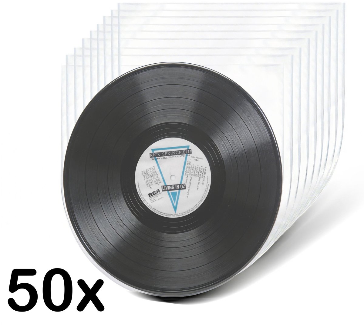 Pinguïn Records – LP binnenhoezen – 50 stuks – Vinylcare – LP Beschermhoezen – LP hoezen – Antistatische (HDPE) binnenhoes – Transparant – 50 micron – Binnenhoes geschikt voor 12 inch vinyl