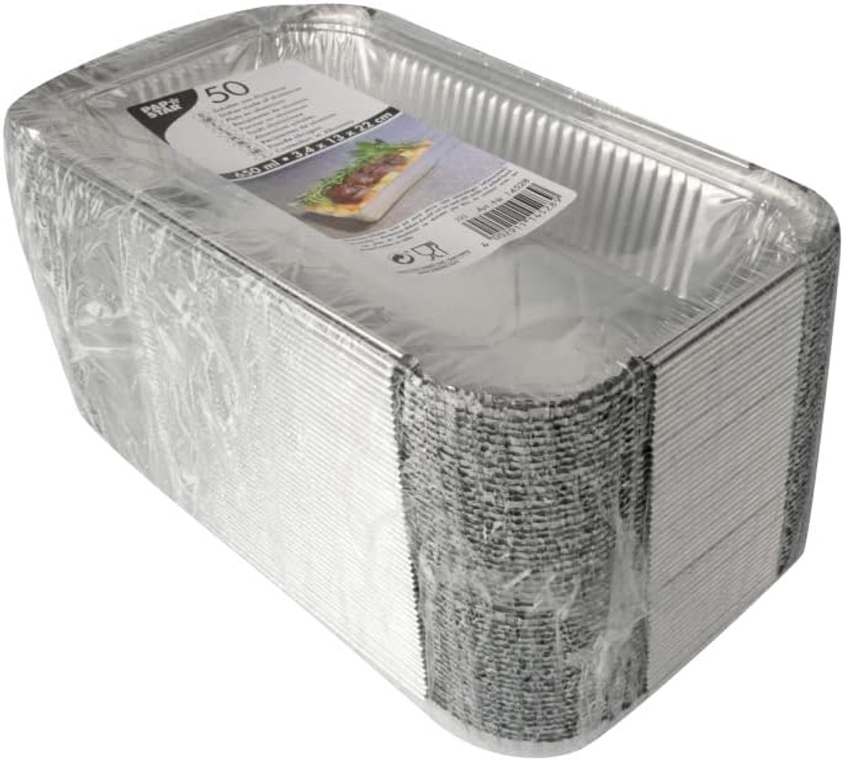 Aluminium Ovenschaal Hoekig voor Lasagne 650 ml - 22 cm
