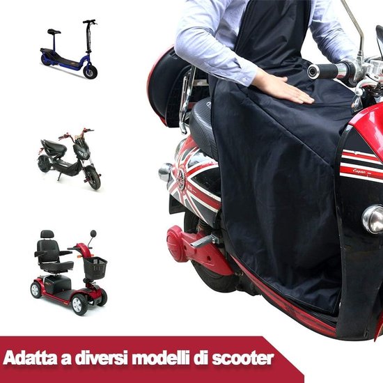 Scooter Voetenzak - Scooter deken - Bescherming tegen kou - Dubbele waterdichte laag - Universele maat - Zwart van Merkloos — afbeelding 3