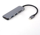 USB C Hub - USB 3.0, & HDMI Macbook Pro - Space Grey - 5-in-1 USB C Hub - 2x USB 3.0 ,1x HDMI, 1x Micro-SD & 1x SD