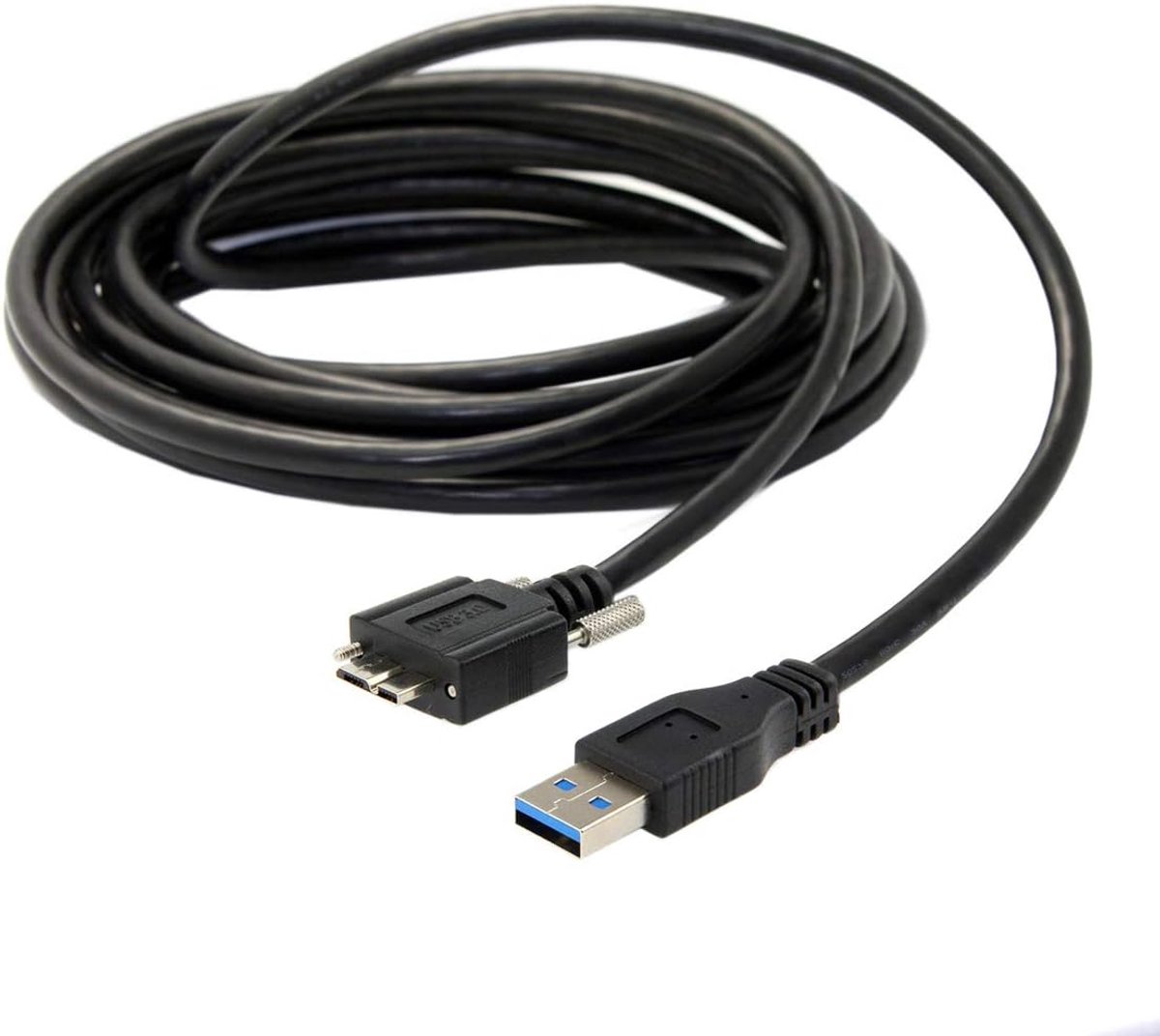 USB 3.0 Kabel M/M met Montageplaat Schroeven - 3 Meter - Geschikt voor Externe Harde Schijf en Mobiele Telefoon