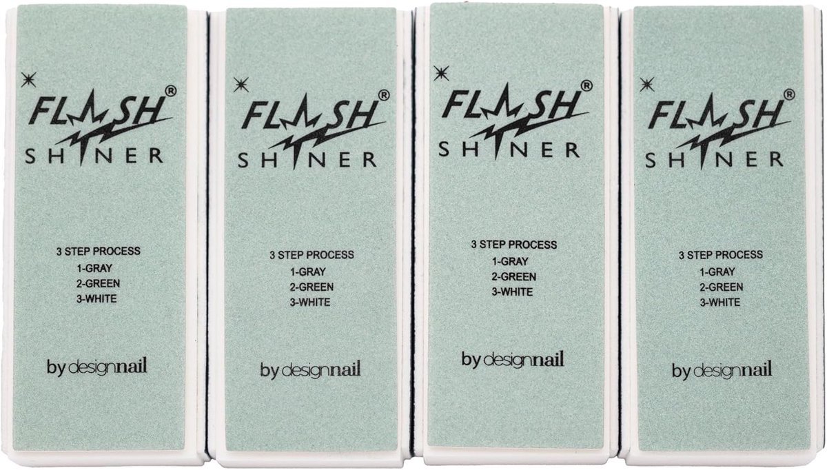 Nagelpolijst Set 4 Stuks - Drie Stappen Glans voor Natuurlijke Nagels