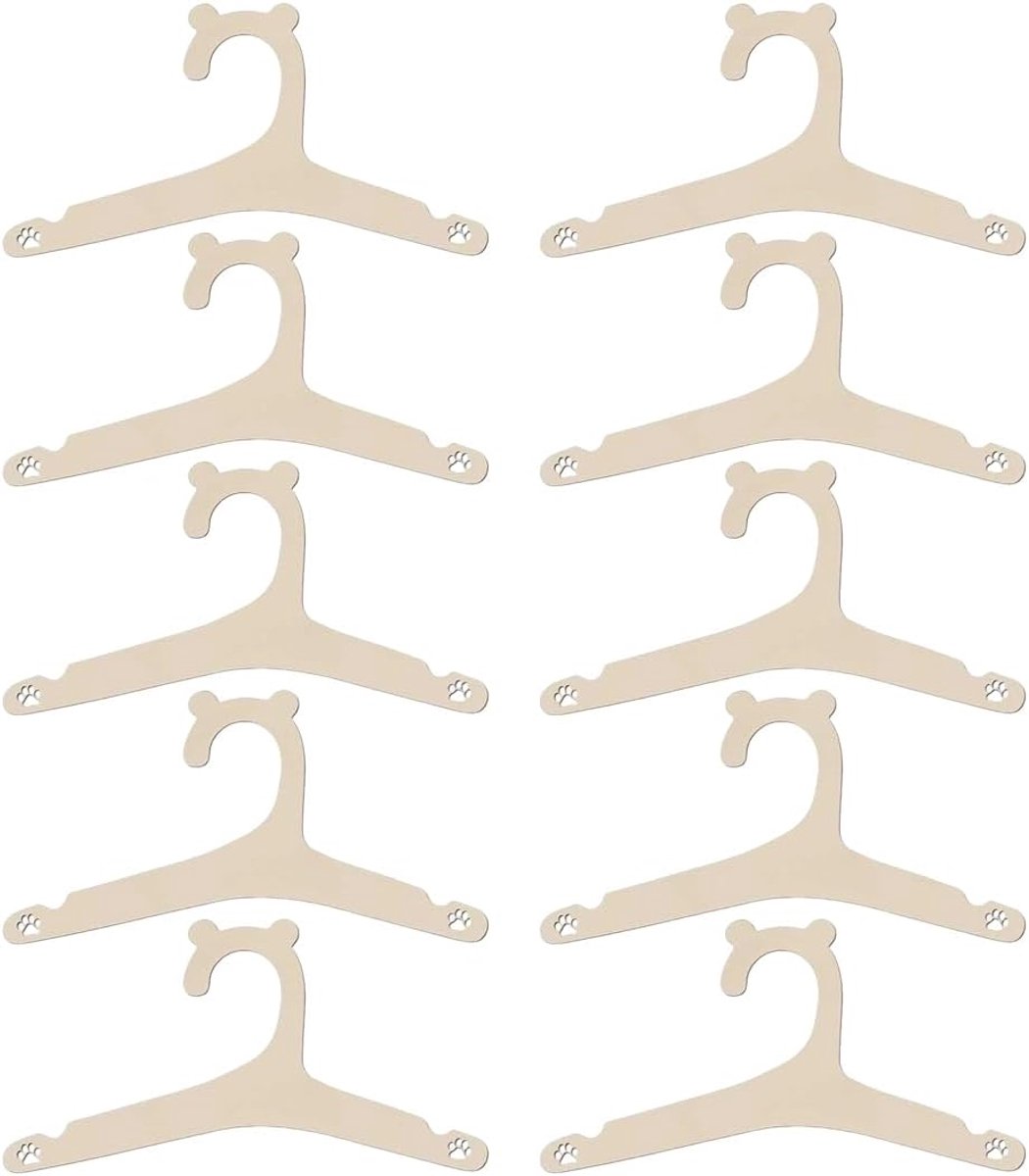 10 stuks Houten Kinderkledinghangers Antislip voor Baby- en Kindermode