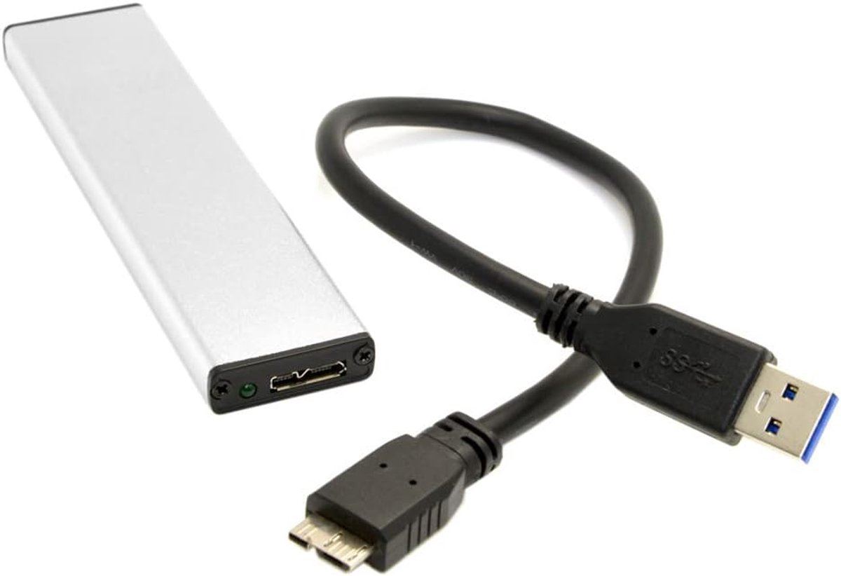 SSD Behuizing - Externe Adapter - Data Overzetten - Snelle USB 3.0 - 11 x 11 x 1 cm