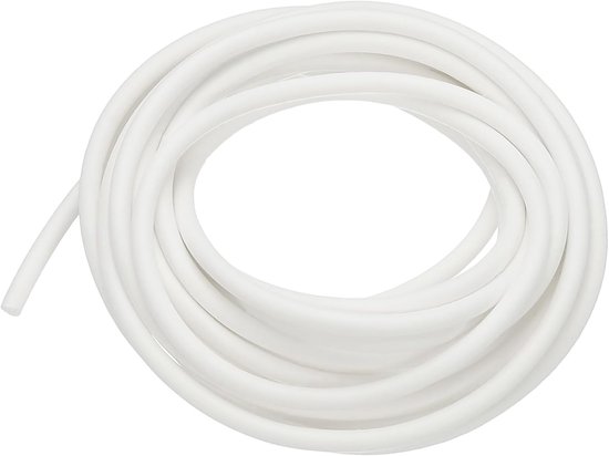 Witte ronde siliconen afdichtingsstrip 3m x 4,5mm – isolatie kieren, naden, tocht, geluid, hitte