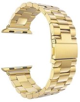 Metalen Armband Geschikt Voor Apple Watch Series 1/2/3/4 42/44 MM Horloge Band Strap iWatch Schakel Polsband – goud , slijt vast.