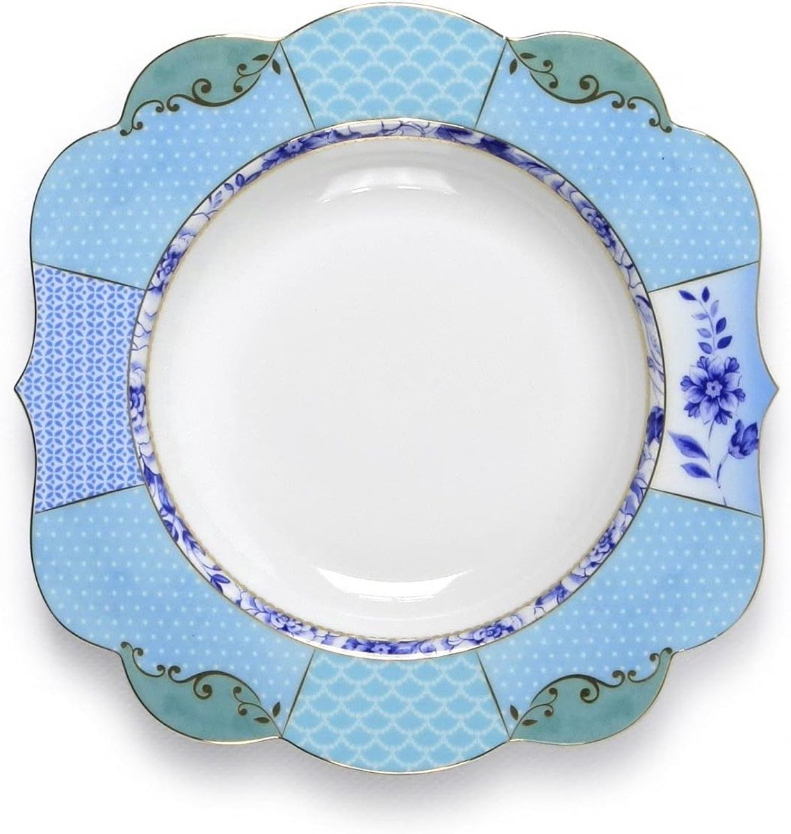 Diep Bord Royal Multi 23.5 cm - Kleurrijk Porseleinen Soepbord