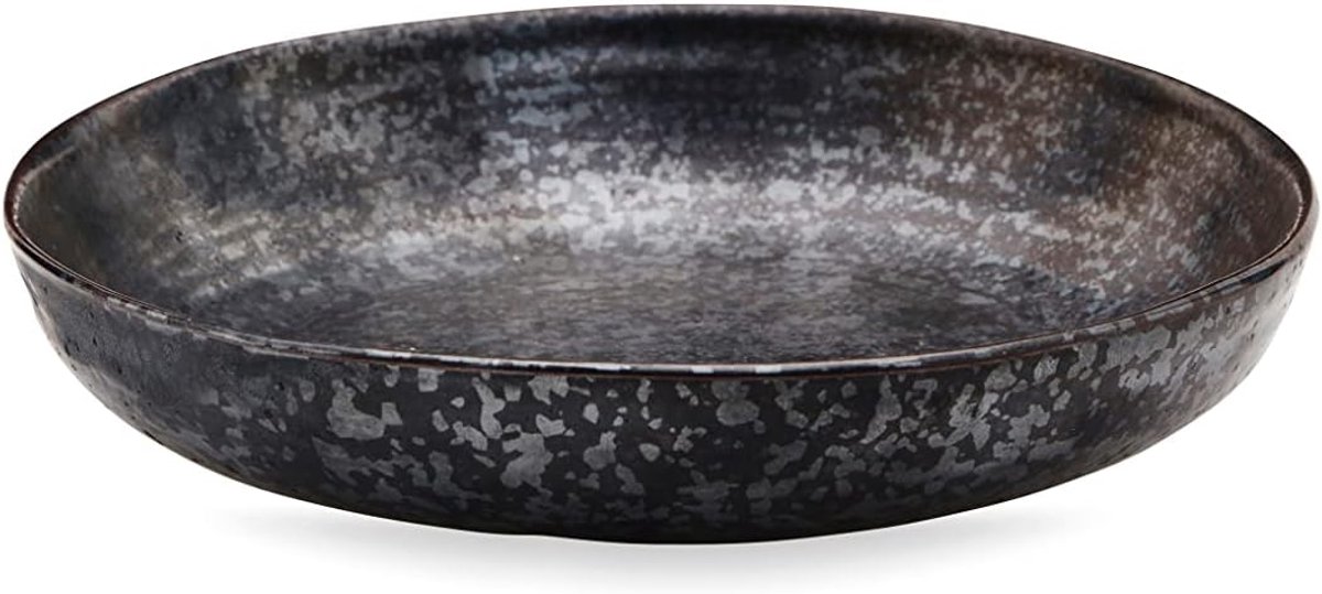 Groot Aardewerken Bord in Pebble Black - Stijlvol Servies