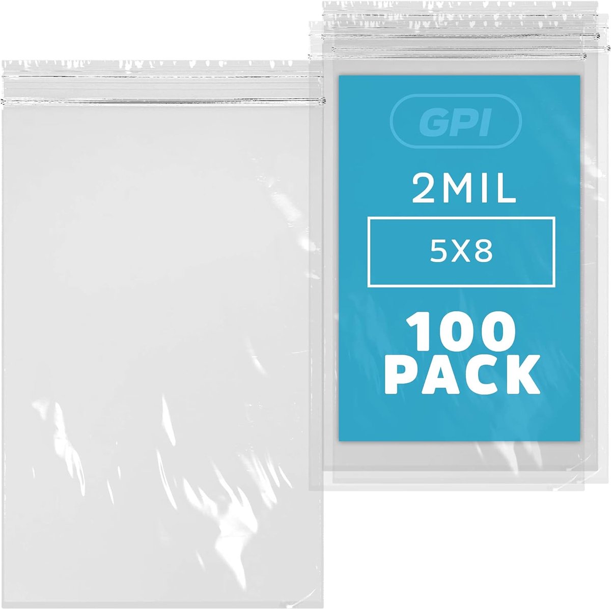 5x8 inch Hersluitbare Zip Tassen Clear 2 Mil Dikte, Set van 100 Stuks