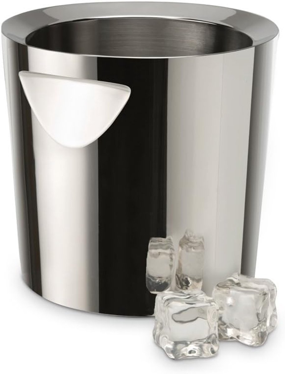 Dubbelwandige Champagnekoeler RVS 7 Liter Zilver Koeler