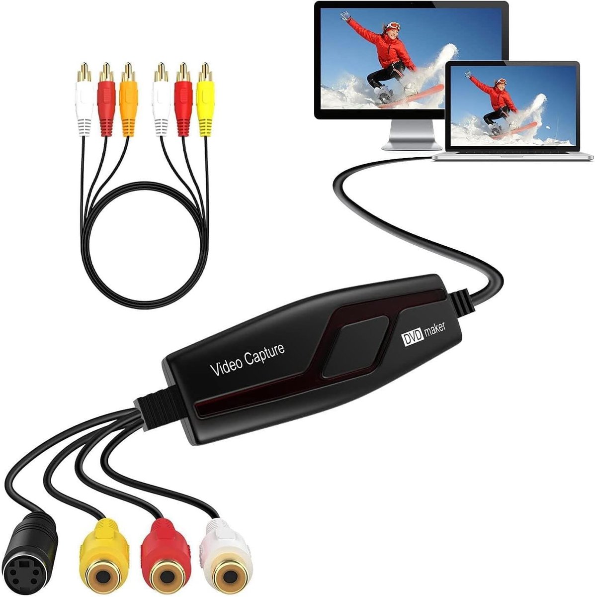 Video Capture Kaart USB 2.0 - VHS naar Digitale Converter RCA naar USB