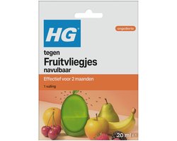HG X - Ongedierte - Fruitvliegjesval Navulbaar - Inclusief 1 Vulling - 20 ml - 1 stuk