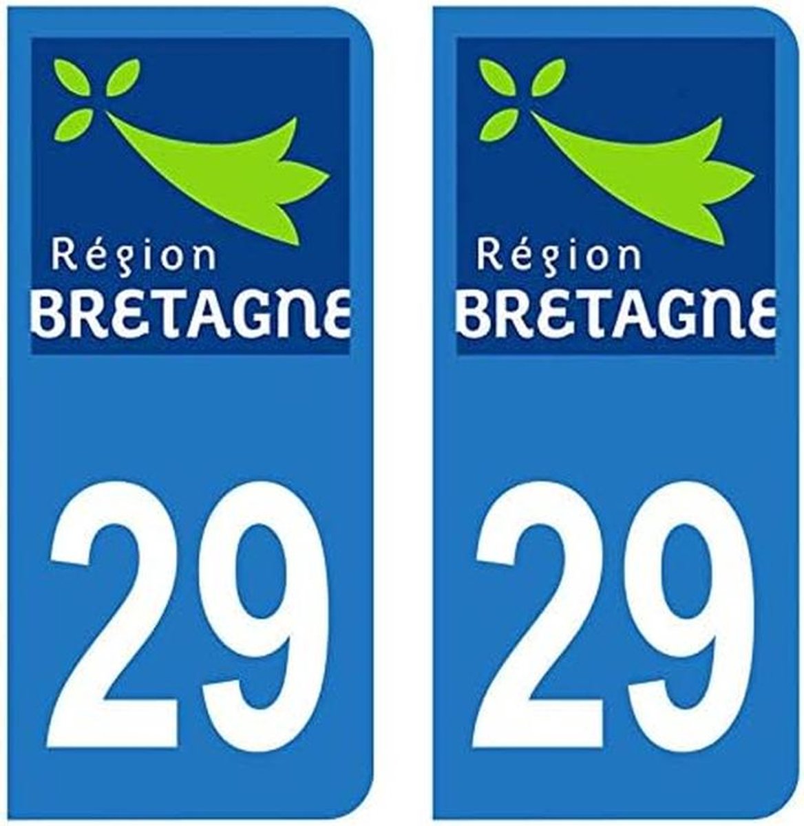 Stickers voor Nummerplaat Departement 29 Finistère Bretagne