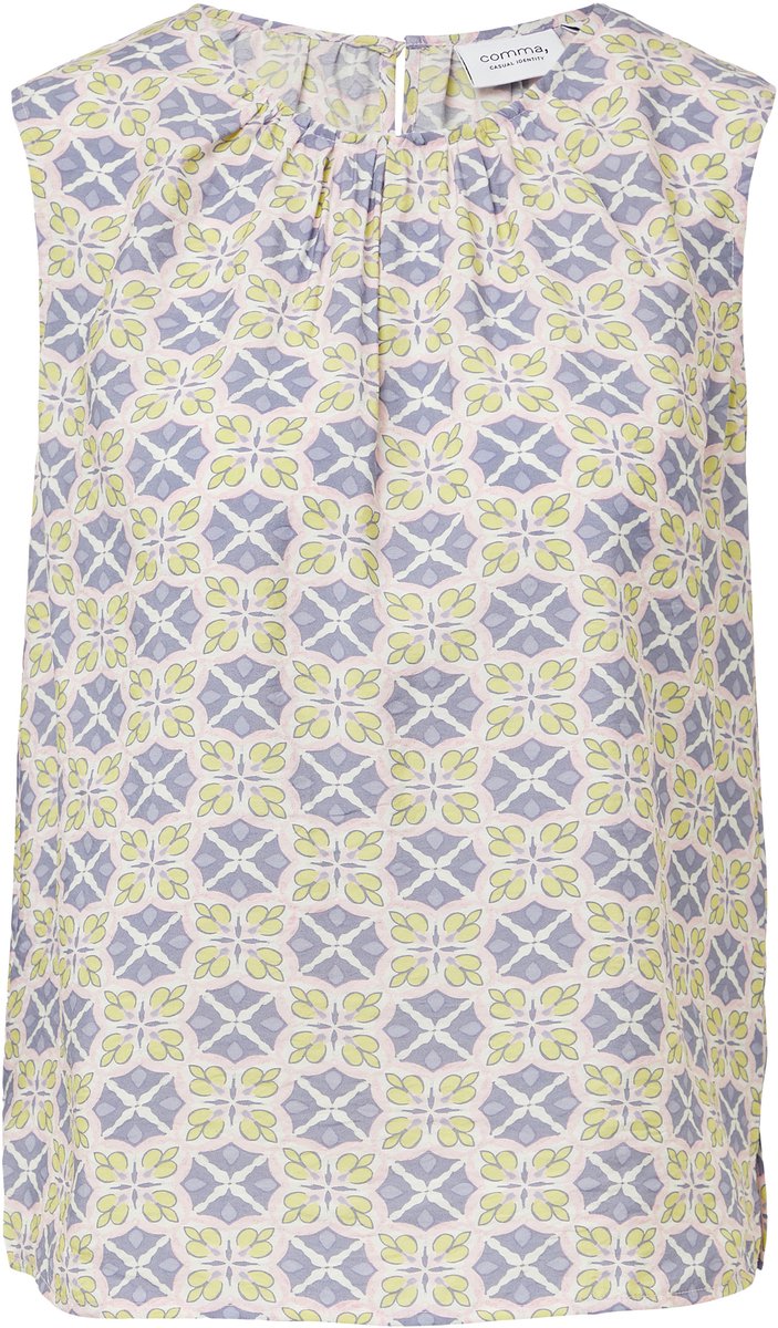 comma - female - Blousetop met structuur en plooien
