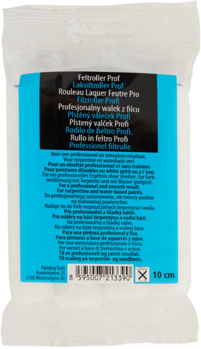 Lakviltroller 4-pack | 10cm | Verven | Verfroller | Verf roller
