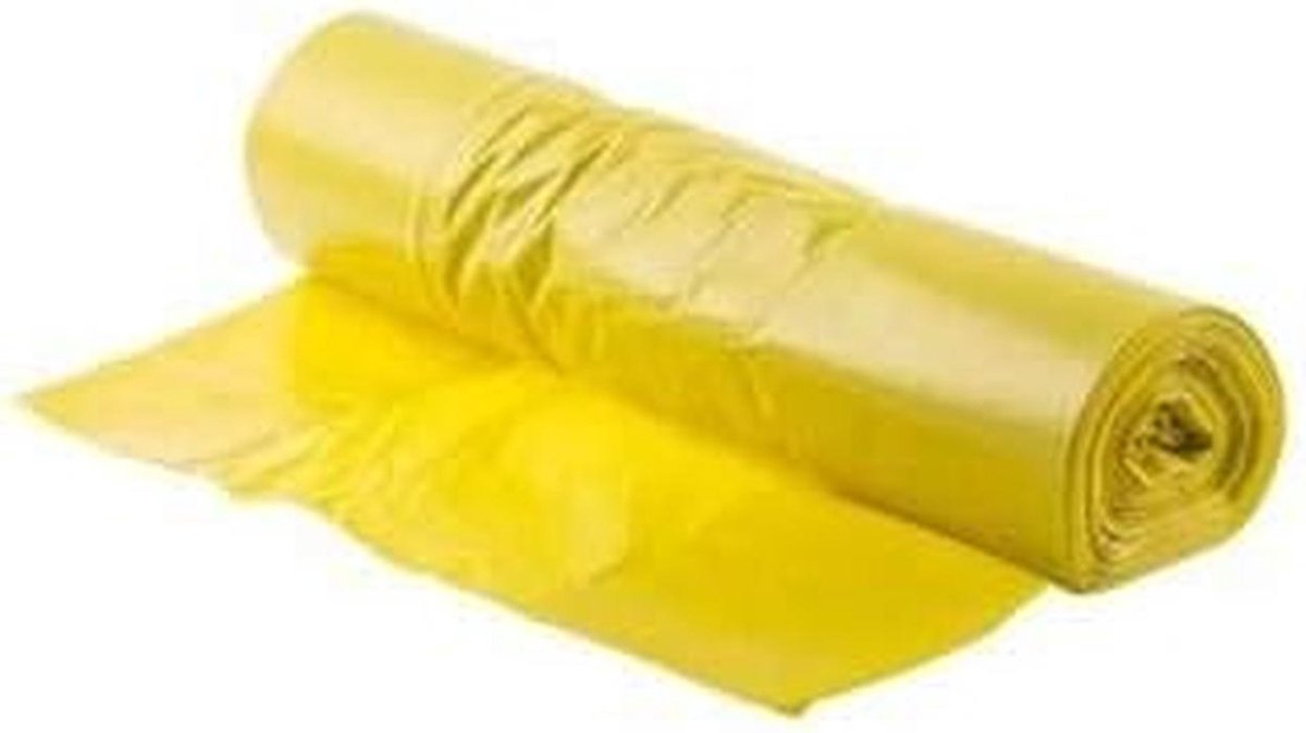 Professionele Gele Vuilniszakken 110 Liter - 200 Stuks - 30 Micron Sterkte