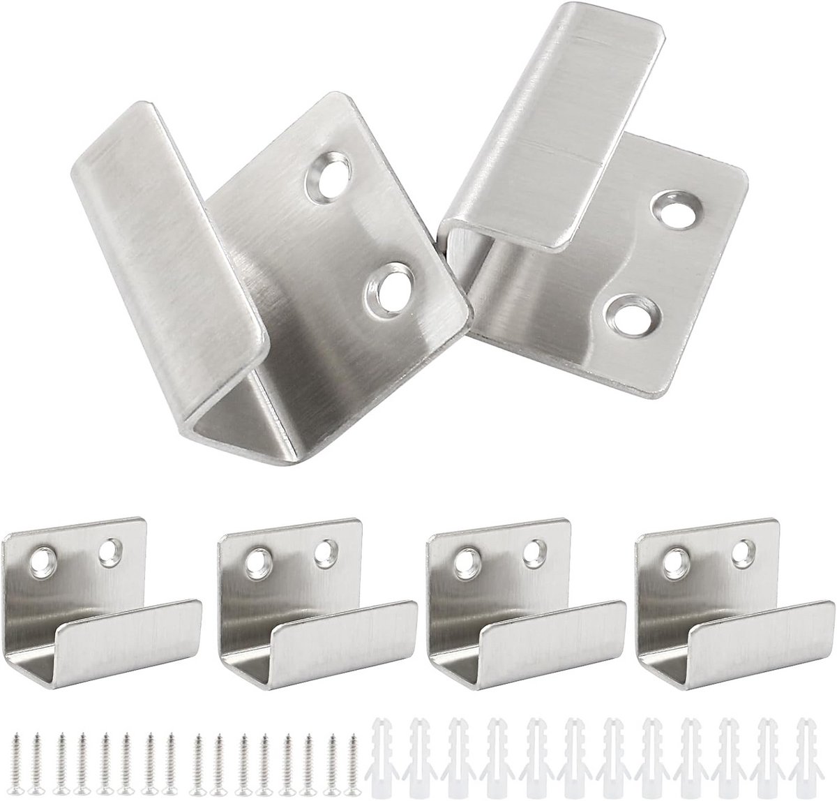 6x Tegeldisplay Wandhaken RVS - Heavy Duty Bevestigingsmateriaal voor Keramische Tegels