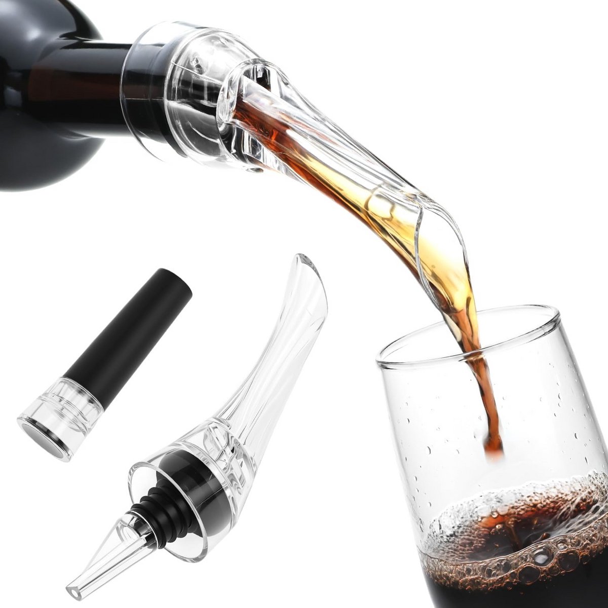Wijn Decanteerder met Stopper voor Directe Beluchting en Druppelvrij Schenken