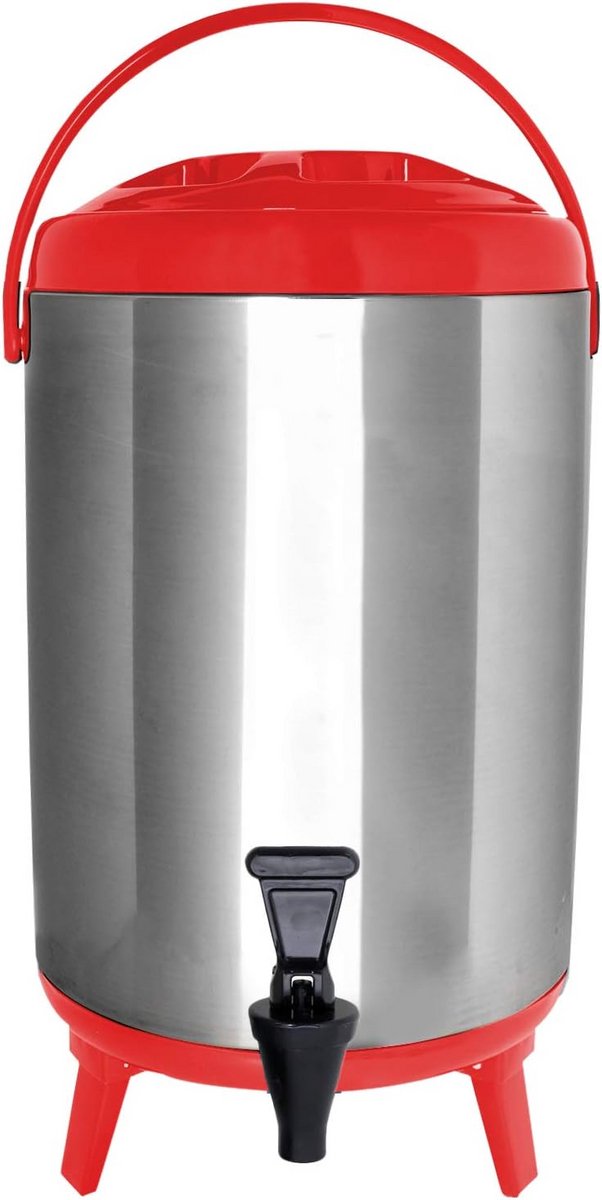 Geïsoleerde Drankdispenser RVS - 8 Liter Thermoskan met Tap voor Warm & Koud