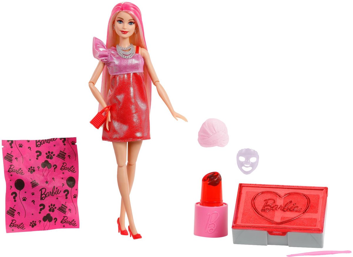 Barbie Uitpakparty Chic Feestje Serie - Pop met Rode Glitters — afbeelding 5