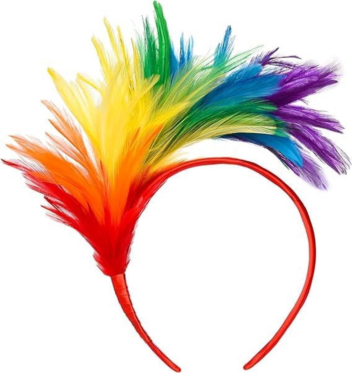 Flapper Hoofdband Jaren 20 Stijl met Kleurrijke Veren - Feestelijk Haaraccessoire Dames