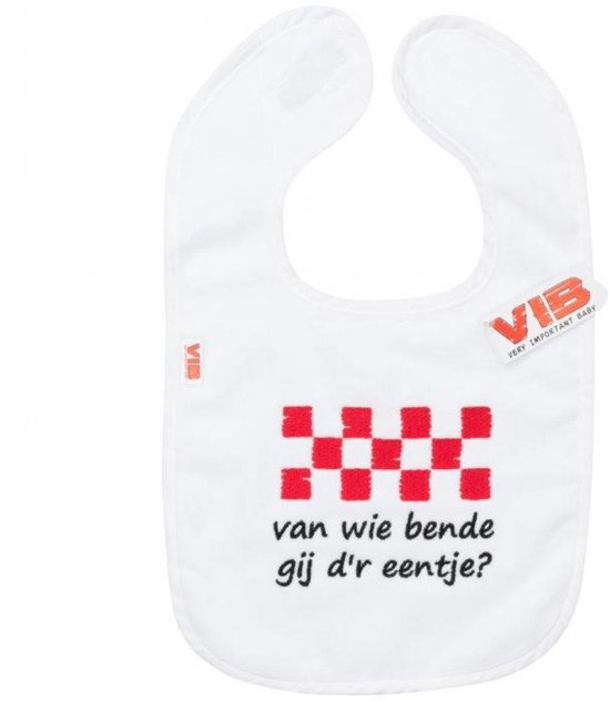 VIB® - Slabbetje Luxe velours - Van wie bende gij d'r eentje - Babykleertjes - Slabbetjes - zwangerschap aankondiging - baby aankondiging van VIB® — afbeelding 2