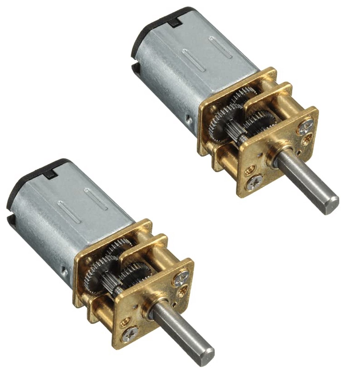 2 Stuks 12V 140 RPM Mini Metalen Tandwielmotor met 3mm As