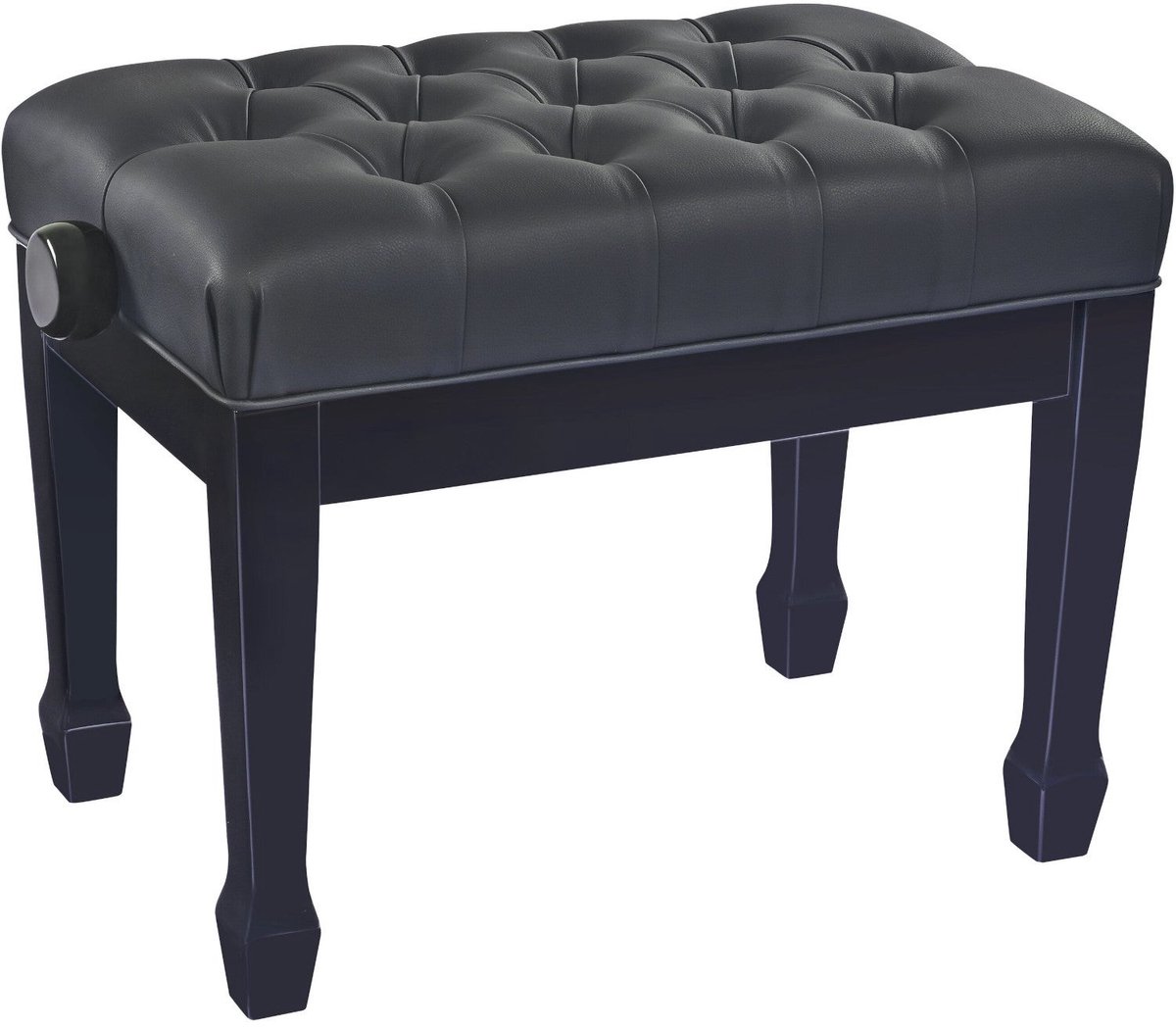 Konig & Meyer 13982 Piano bench »Deluxe« hoogglans zwart, zitting zwart imitatieleer