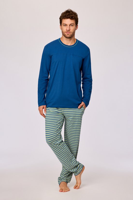 Woody pyjama heren - donkerblauw - 261-10-QRL-Z/887 - maat M
