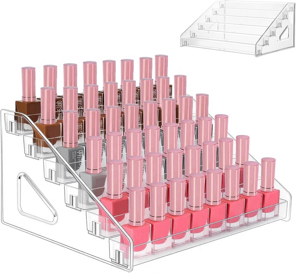 Nagellak organiser - Opbergdoos make-up - Transparant - Make up koffer