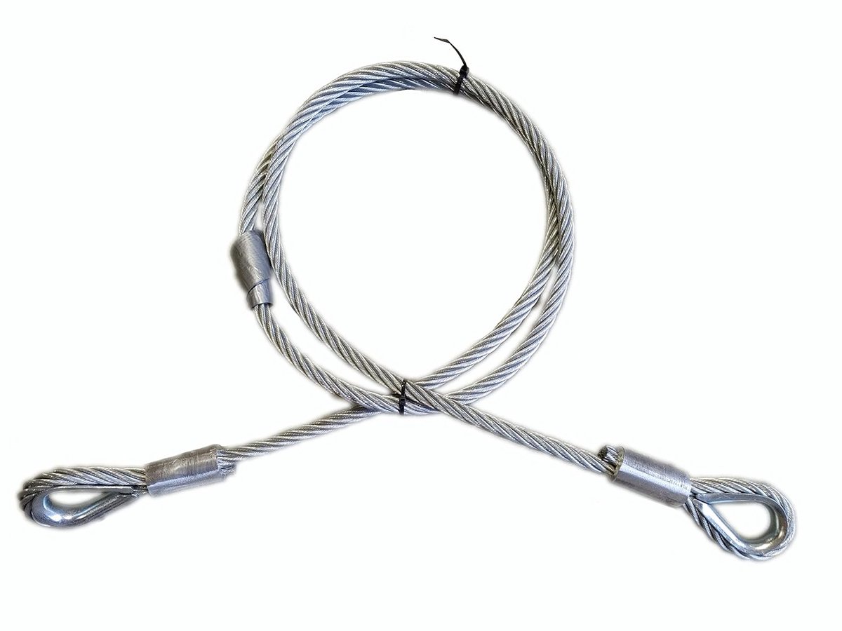 Stalen Kabel met Oog en Kabelkous - 6mm Dikte, 3 Meter Lang - Voor Spannen en Ophangen
