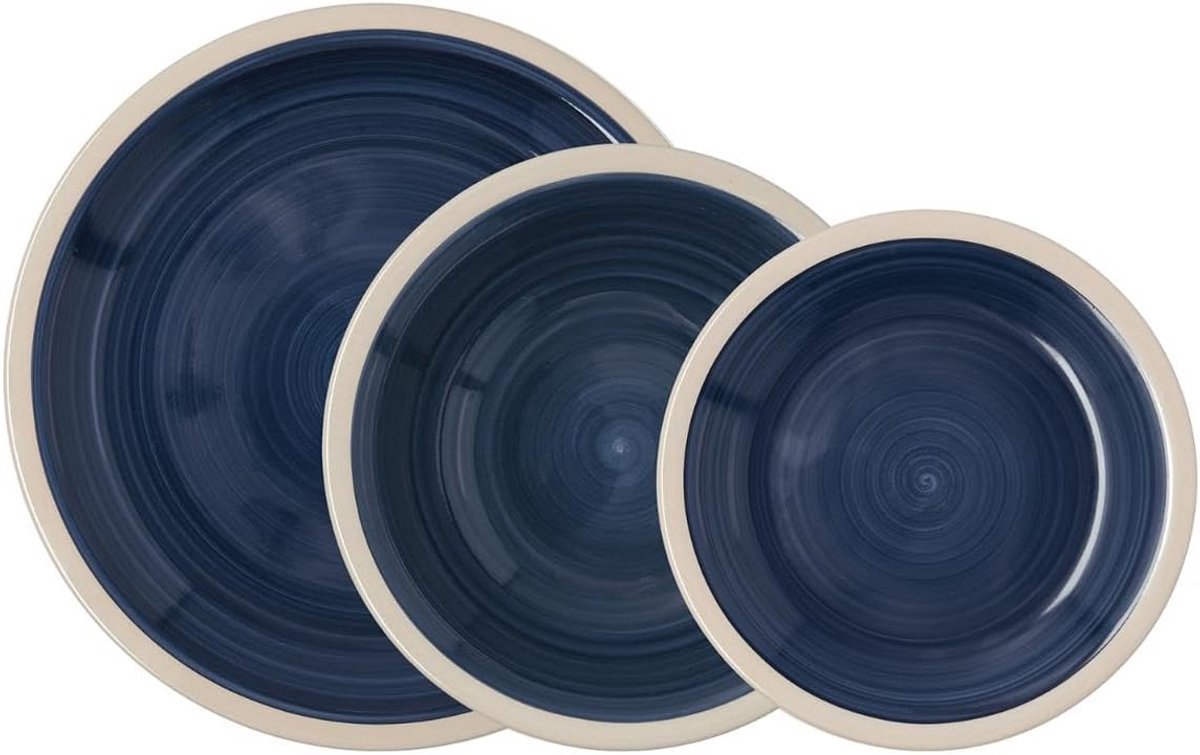 18-delig Keramiek Servies Set voor 6 Personen - Modern Bordenset