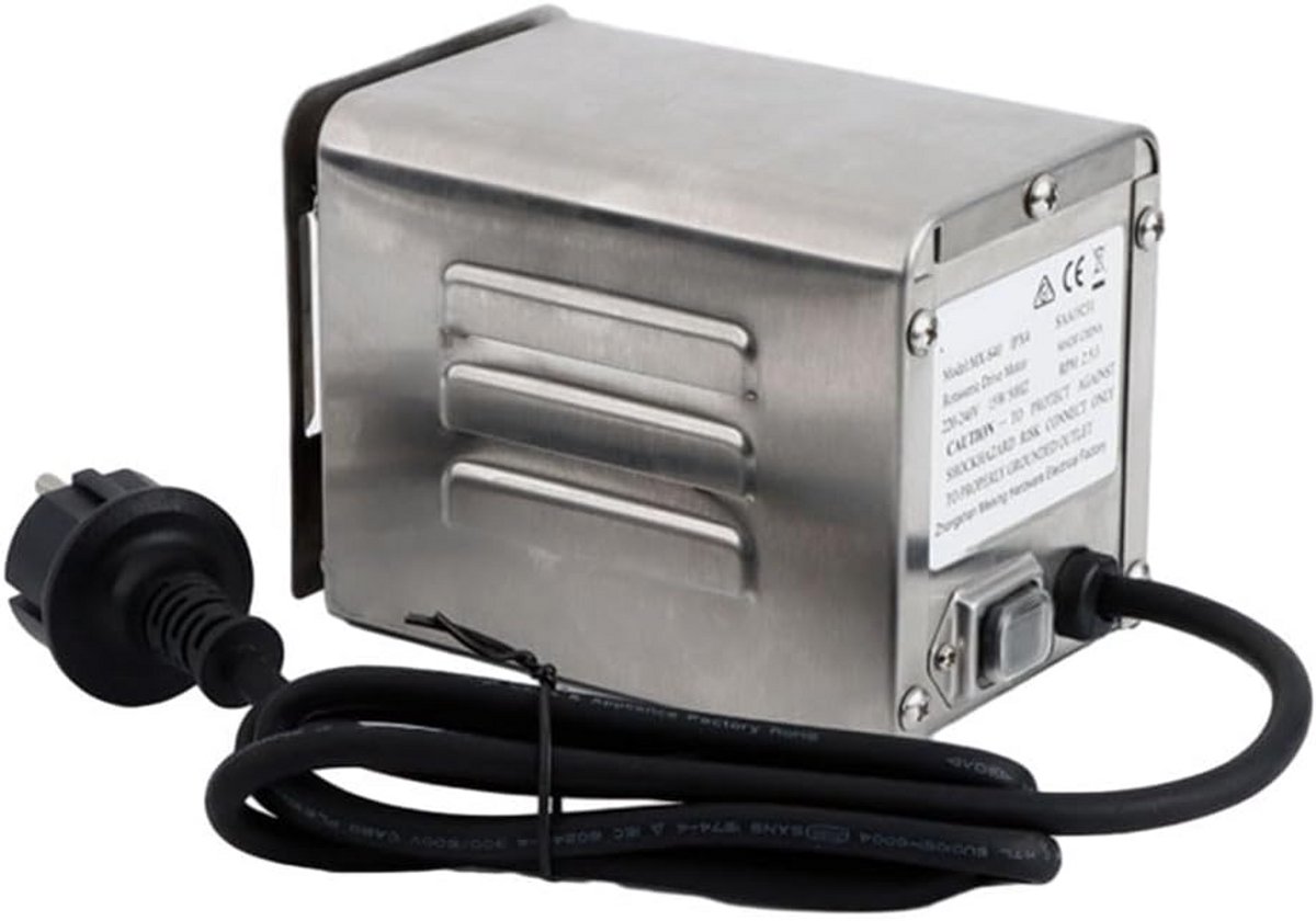 Krachtige RVS Grillmotor voor Barbecue Spit - Geschikt voor Zware Belasting