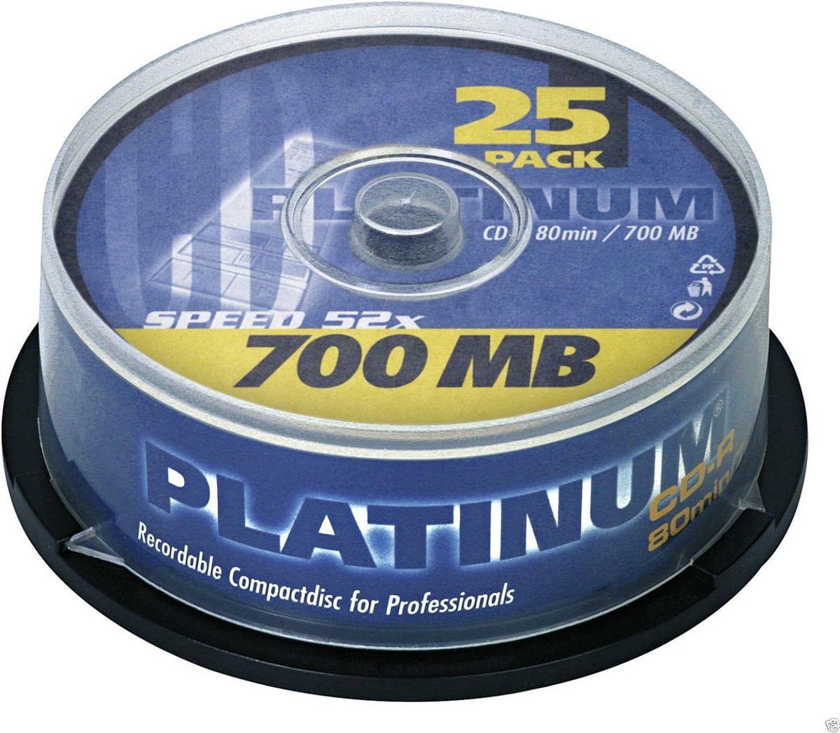 CD-R 700MB 52x Opnamemedia - 25 Stuks Cakebox