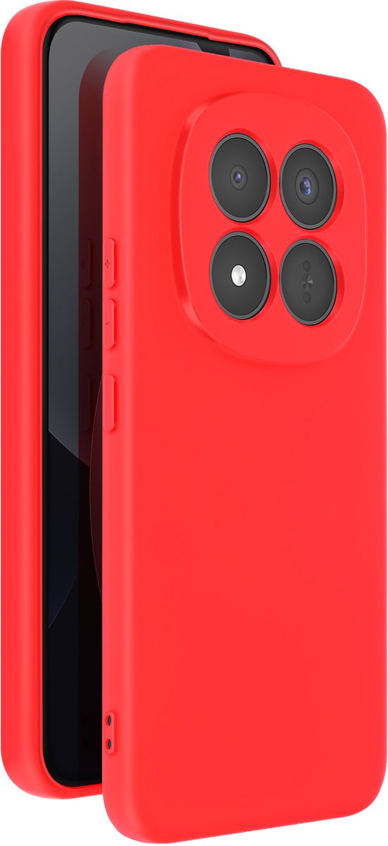 Avizar Soft-Touch Hoesje voor Redmi Note 15 Pro Plus 5G van Antislip Siliconen, Rood