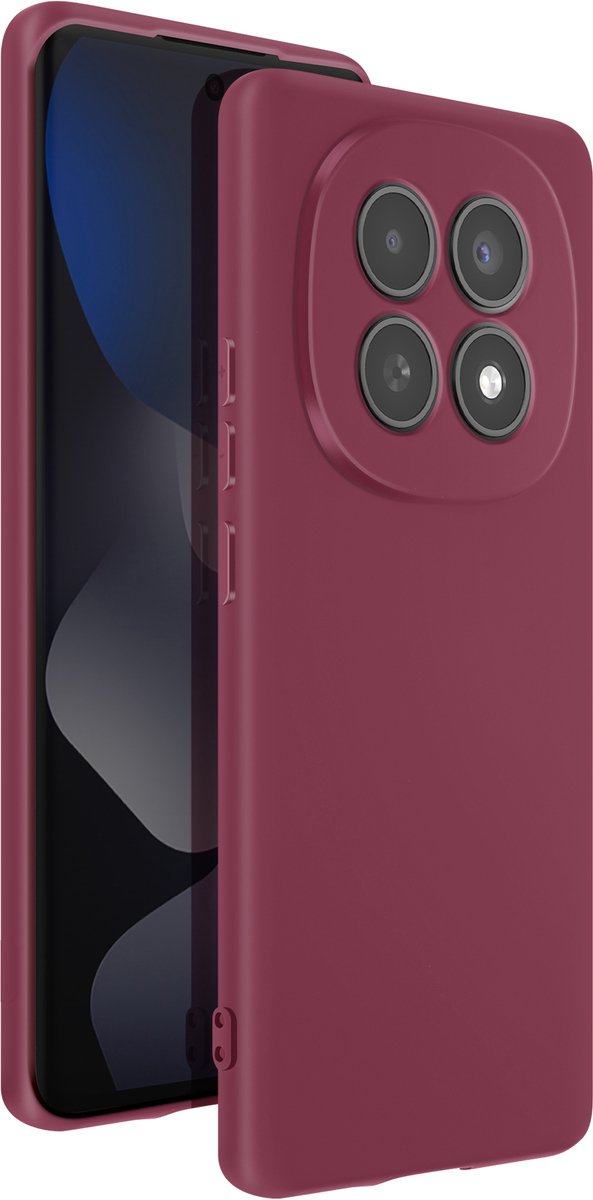 Avizar Soft-Touch Hoes voor Redmi Note 15 4G van Antislip Siliconen, Bordeaux