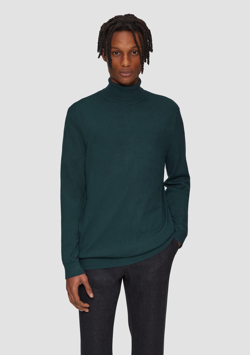 Qs Men-Pull--7699 GREEN-Maat XXL