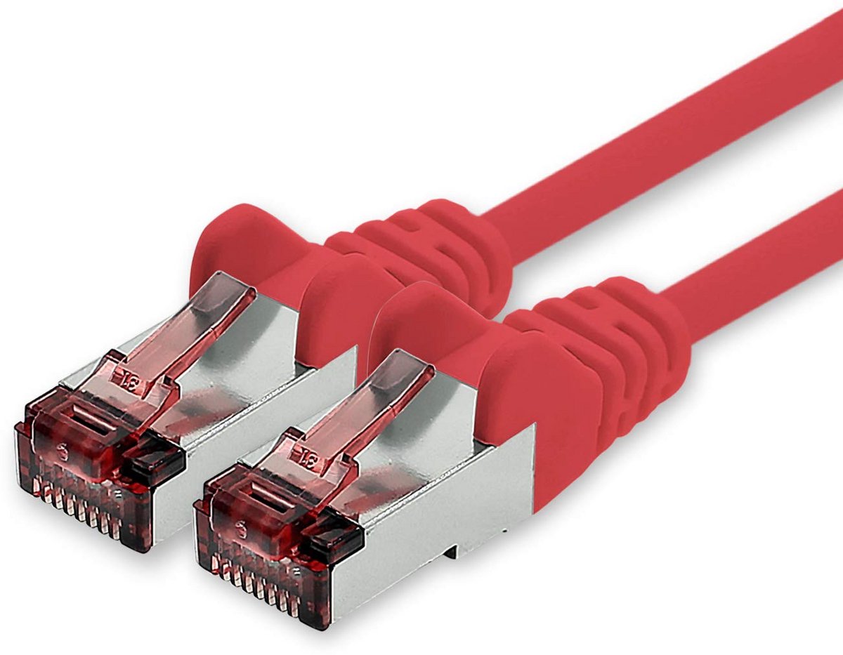 Cat6 Netwerkkabel 15 Meter Rood Ethernet S/FTP Lan Patchkabel 1000 Mbit/s