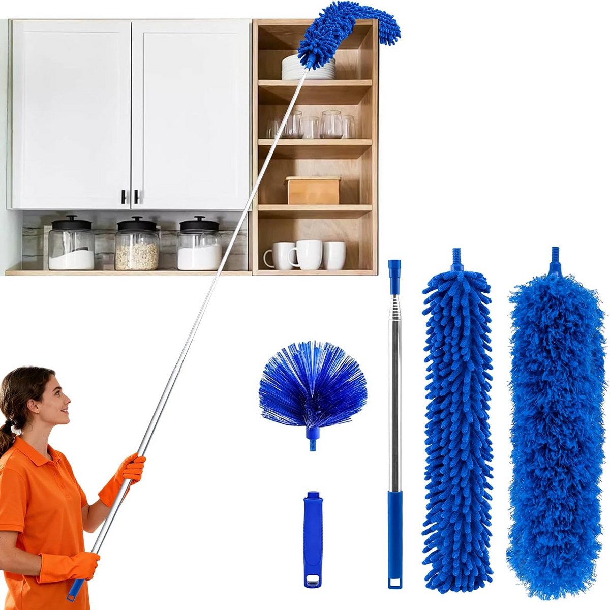 Plumeau reinigingsset met afwasbaar microvezel stofdoek