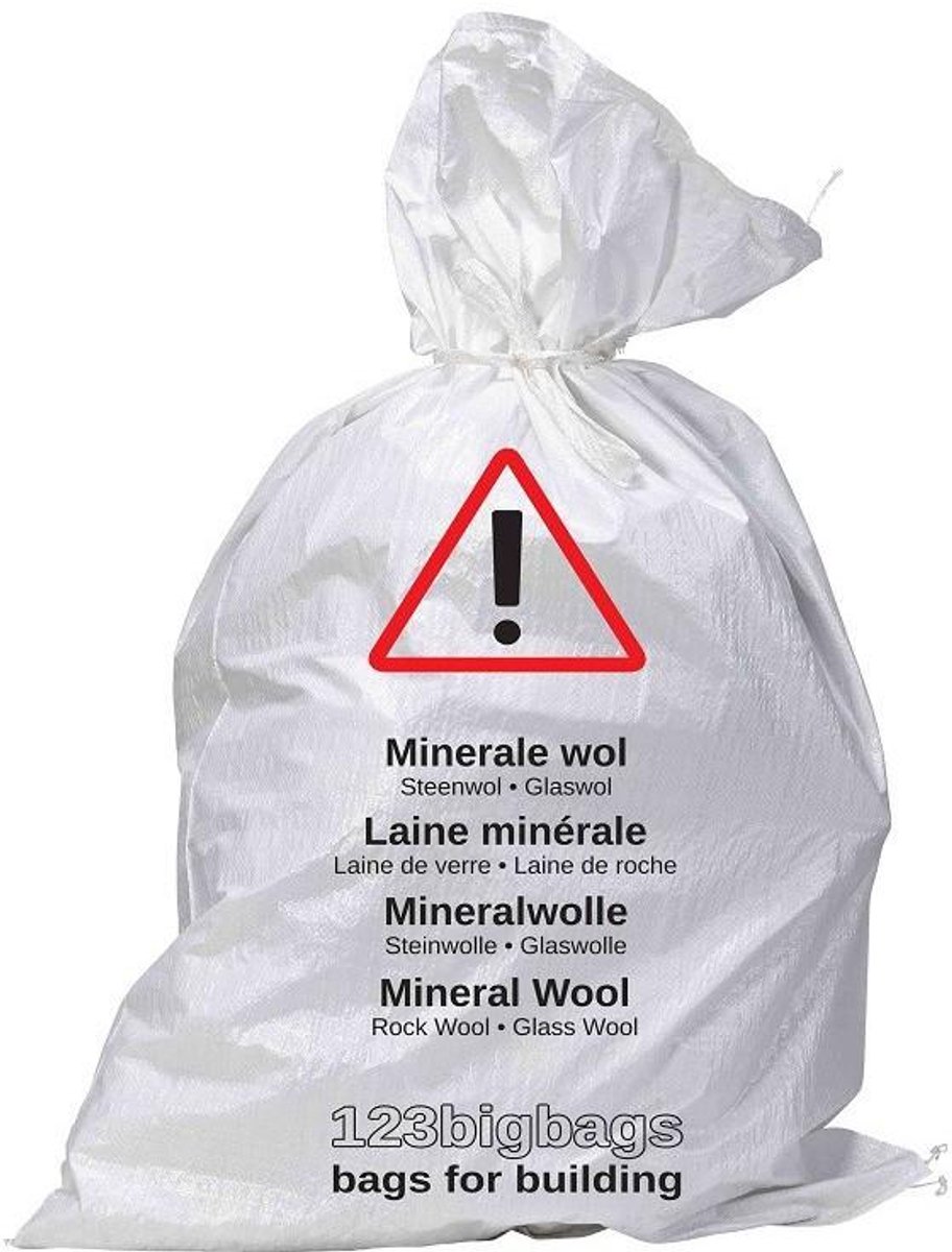10x | Zak voor afval van minerale wol 140x120cm