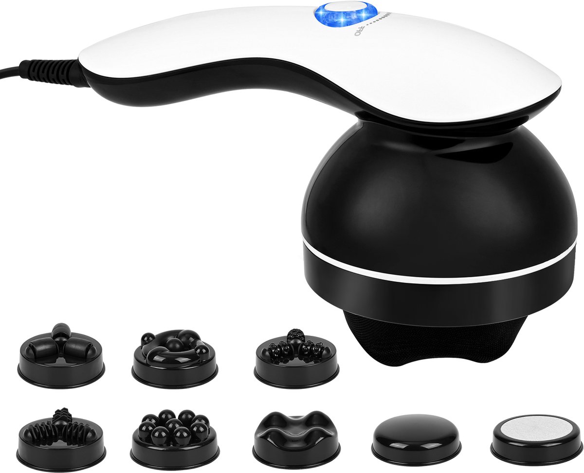 Dreamhigh® Anti Cellulite Apparaat - Elektrisch Massageapparaat Massagegun - 8 Massagekoppen Tegen Cellulitis - Bindweefselmassage Apparaat - Massage voor Verlichting Van Schouders Benen, Rug & Nek