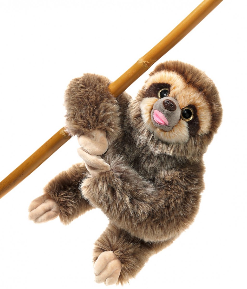 Heunec knuffel luiaard met magneten - pluche speelgoed 25cm.